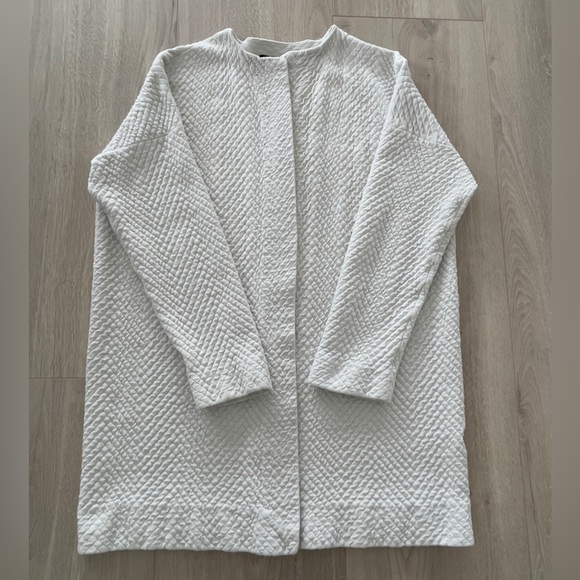 Eileen Fisher Textured Cream Cardigan - Picture 4 of 5